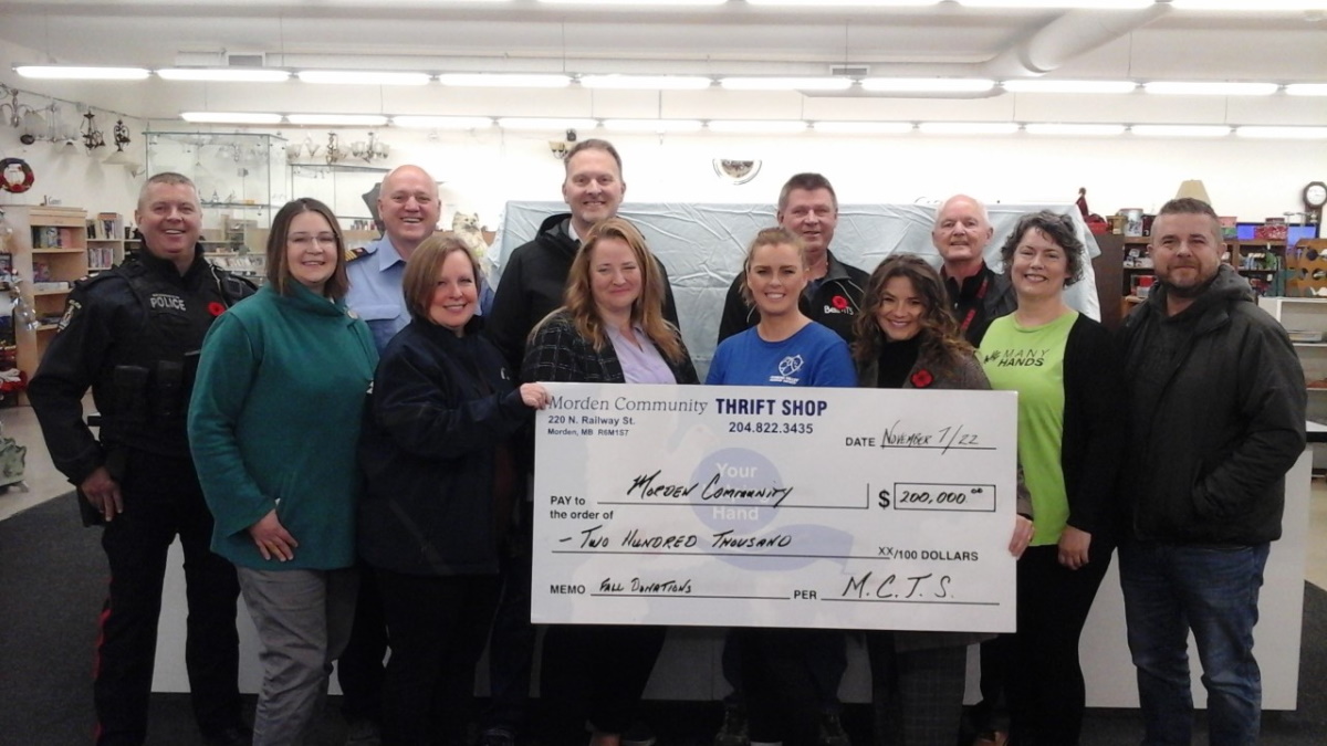 Morden Thrift Store gives $40,000 for new diagnostics equipment